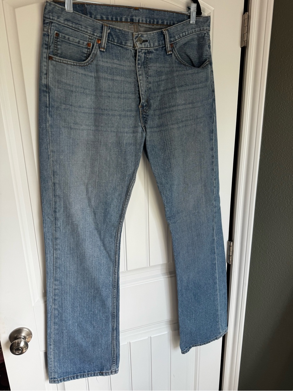 Leviās 527 Bootcut Jeans Menās 36x34 Light Wash Denim Western Cowboy